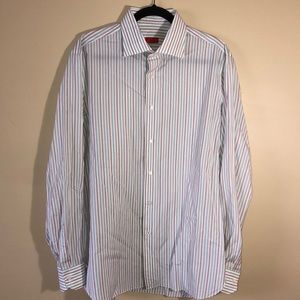 Isaia 100% cotton button down dress shirt